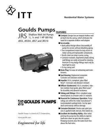 Goulds 6ai Pump Manual Download